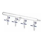 Merck Synthware nitrogen/argon line manifold with PTFE stopcocks