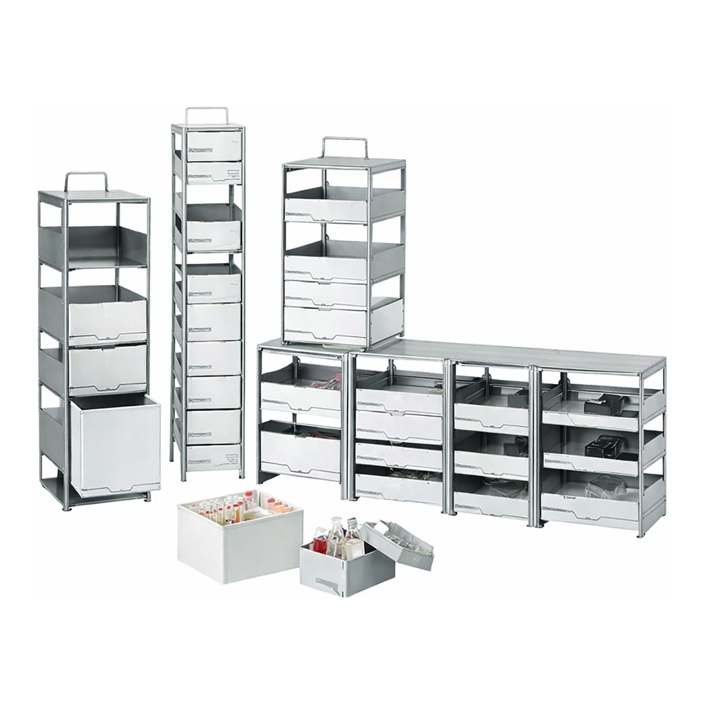 Merck Cryogenic storage rack, stainless steel