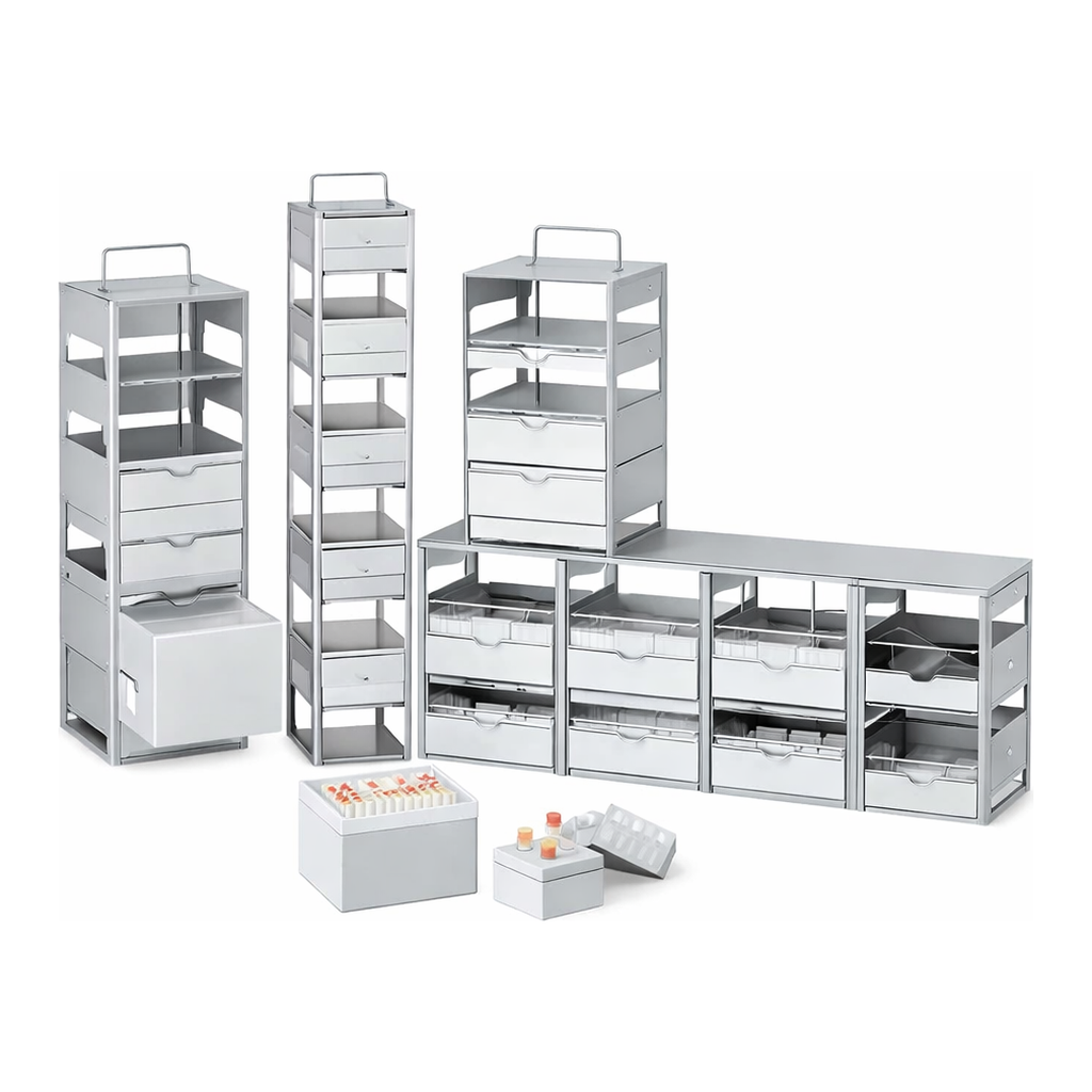 Merck Cryogenic storage rack, stainless steel