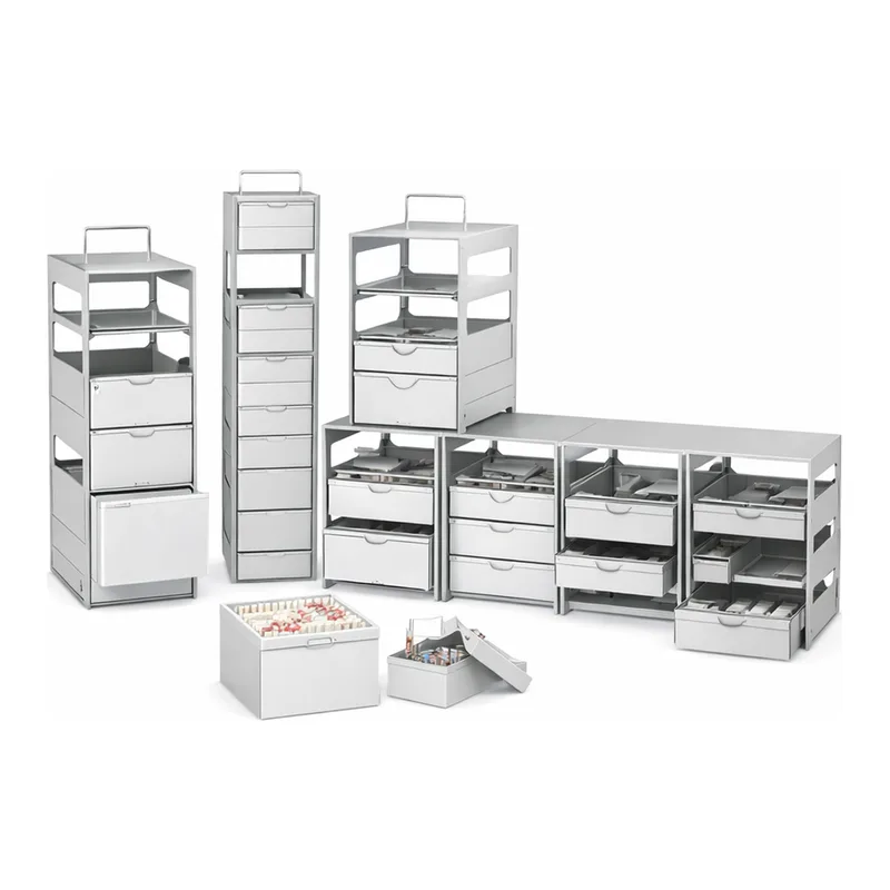 Merck Cryogenic storage rack, stainless steel