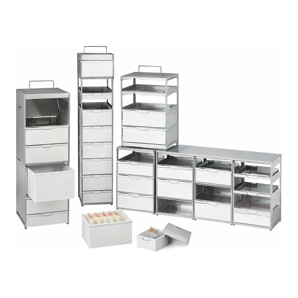 Merck Cryogenic storage rack, stainless steel
