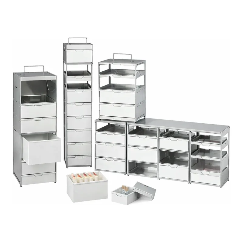 Merck Cryogenic storage rack, stainless steel