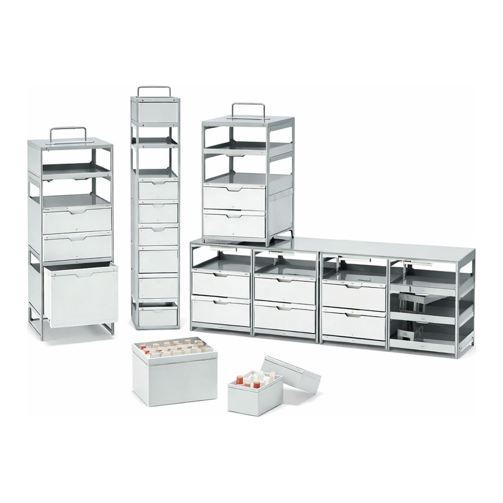 Merck Cryogenic storage rack, stainless steel