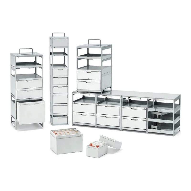 Merck Cryogenic storage rack, stainless steel