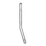 Merck Ace gas dispersion tube with porous fritted glass tip, 15° bend