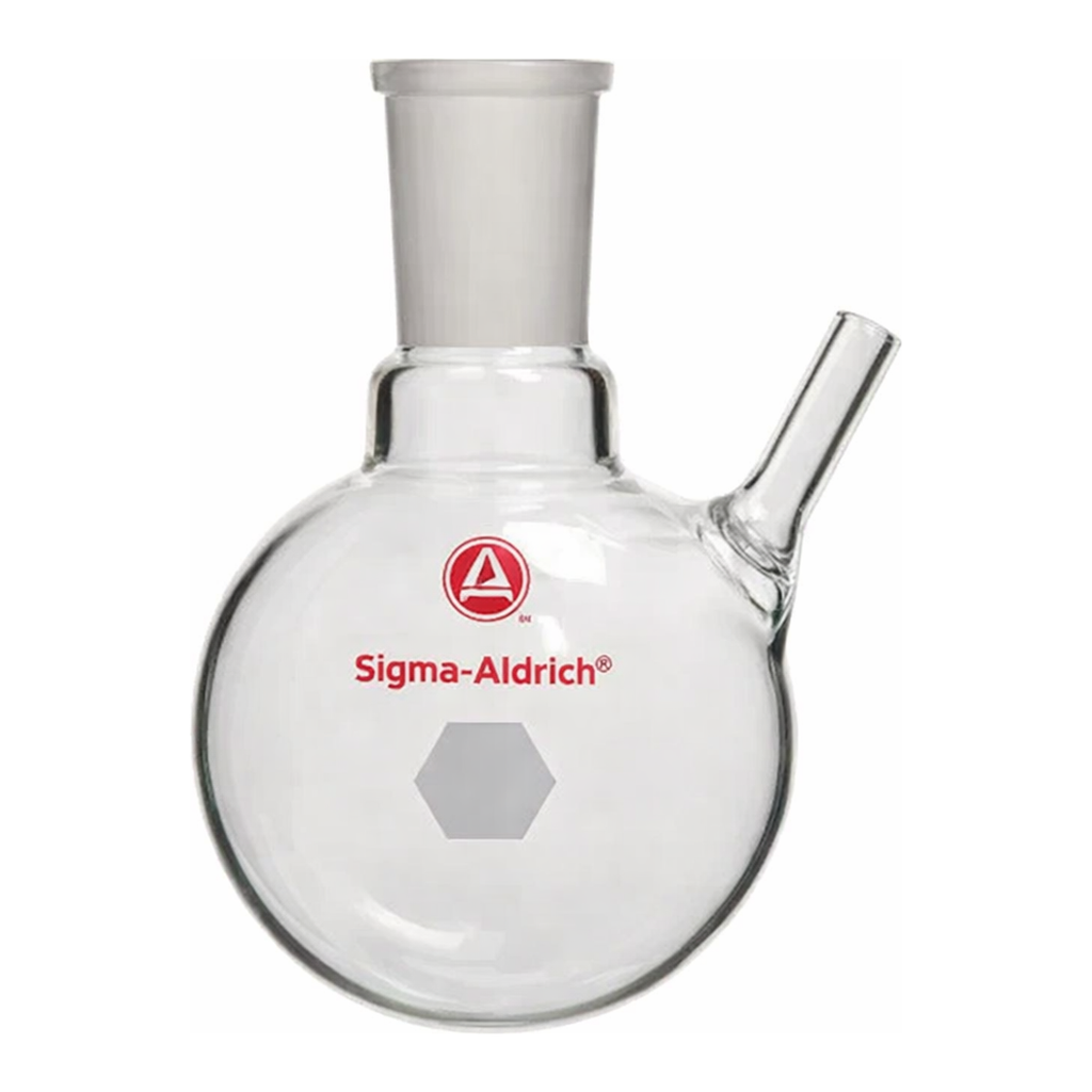 Merck Aldrich round-bottom flask with septum-inlet