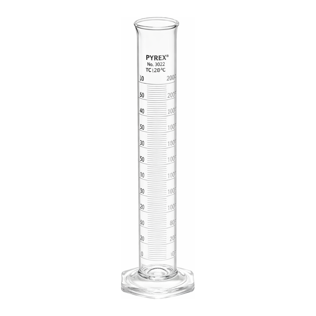 Merck Pyrex double metric scale economy grade graduated cylinder