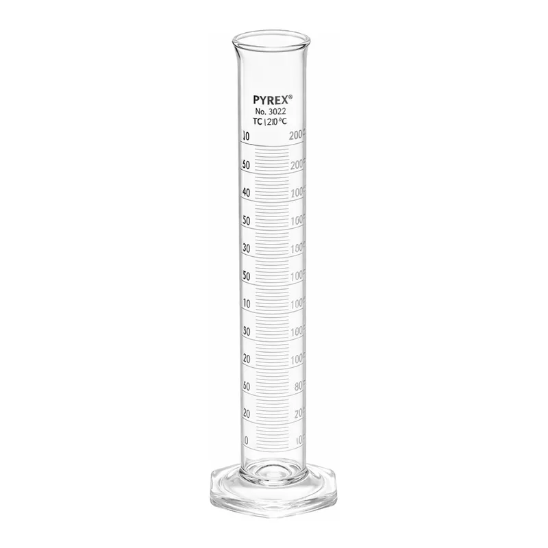 Merck Pyrex double metric scale economy grade graduated cylinder