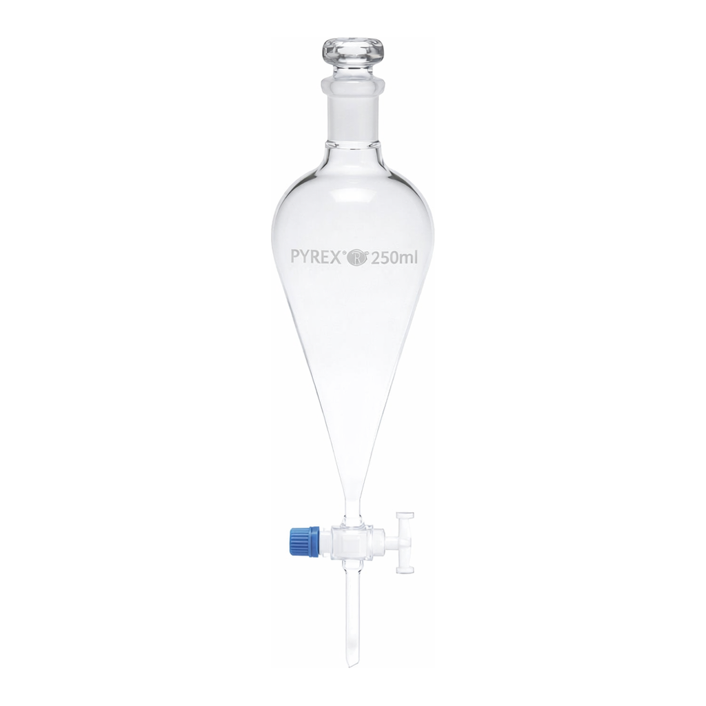 Merck Pyrex Separating funnel, conical, PTFE key
