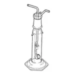 Merck Pyrex gas-washing bottle with fritted disc