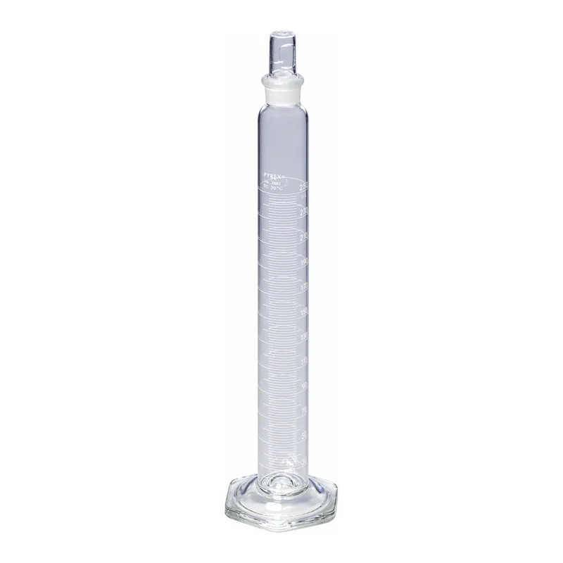 Merck Pyrex graduated cylinders with Pyrex stopper