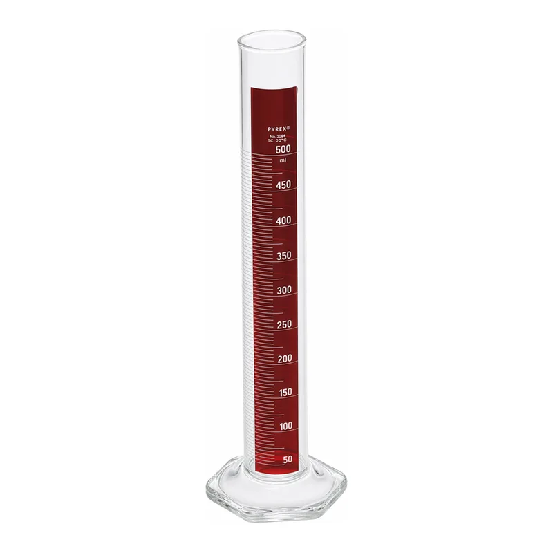 Merck Pyrex Lifetime Red single metric scale graduated cylinder