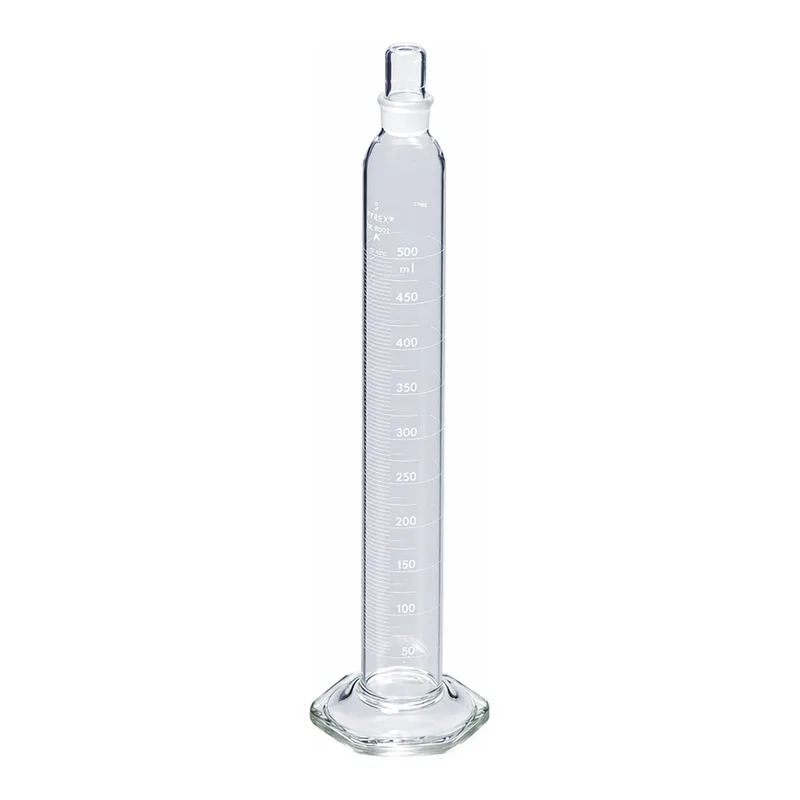 Merck Pyrex serialized/certified graduated cylinder with Pyrex stopper