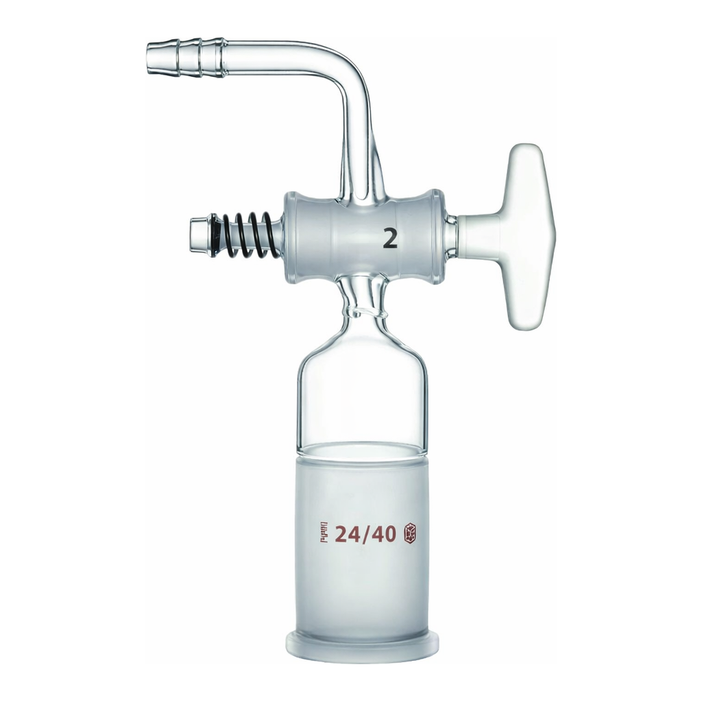 Merck Synthware 90 degree vacuum adapter with glass stopcock