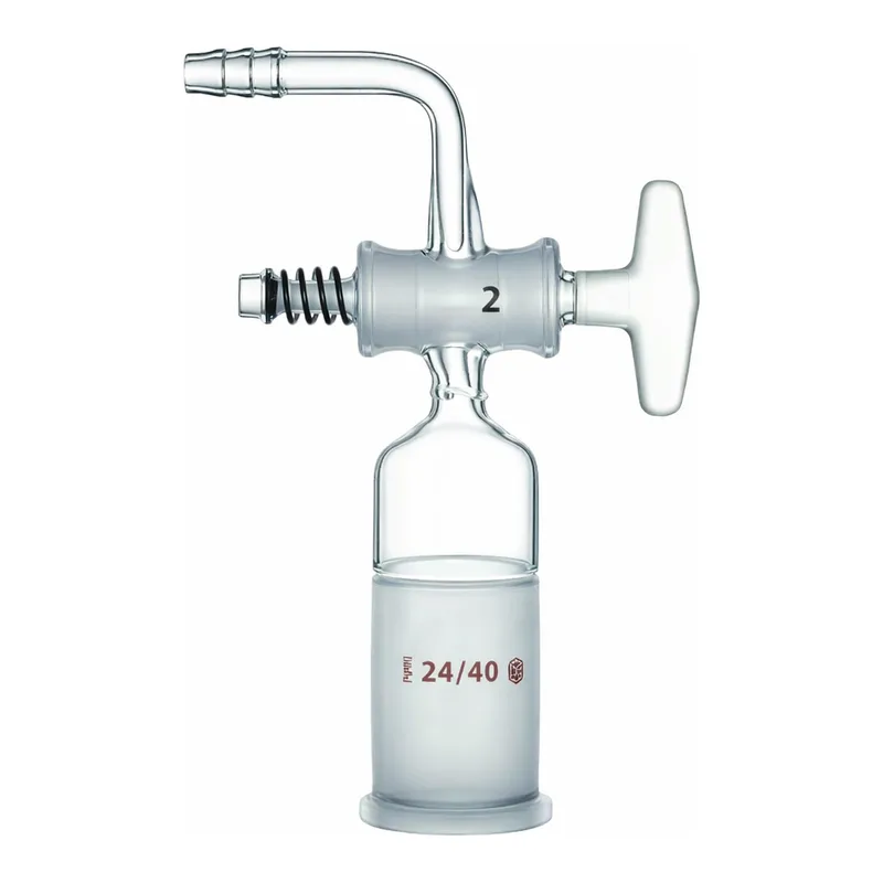 Merck Synthware 90 degree vacuum adapter with glass stopcock