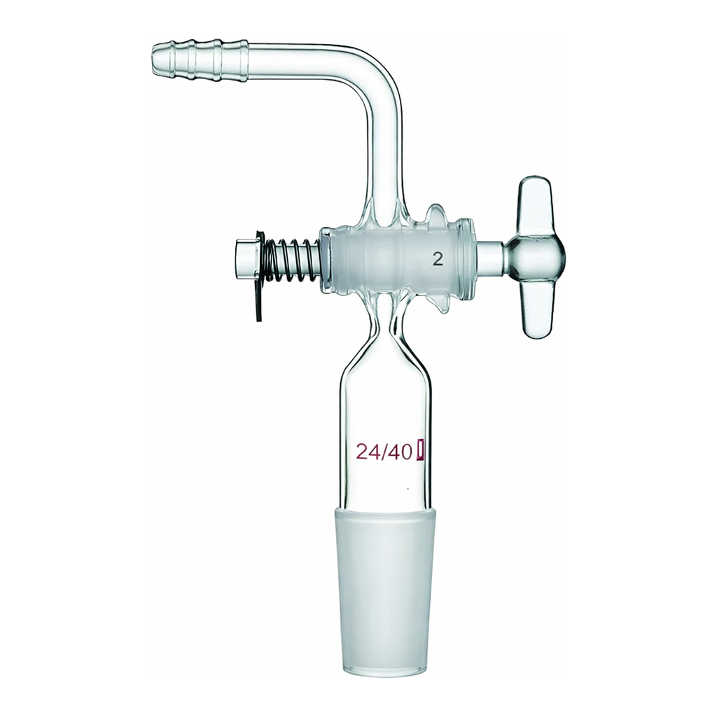 Merck Synthware 90 degree vacuum adapter with glass stopcock