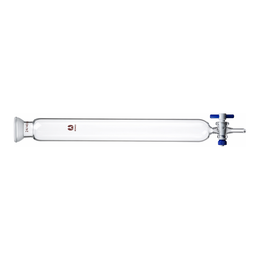 Merck Synthware chromatography column with with spherical joint and PTFE stopcock