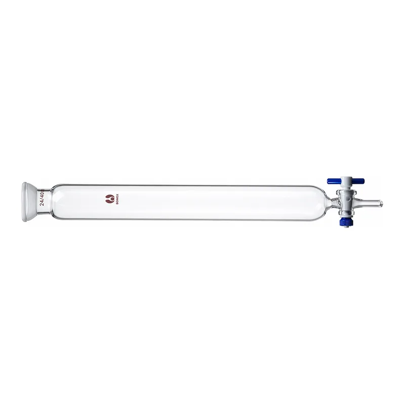 Merck Synthware chromatography column with with spherical joint and PTFE stopcock