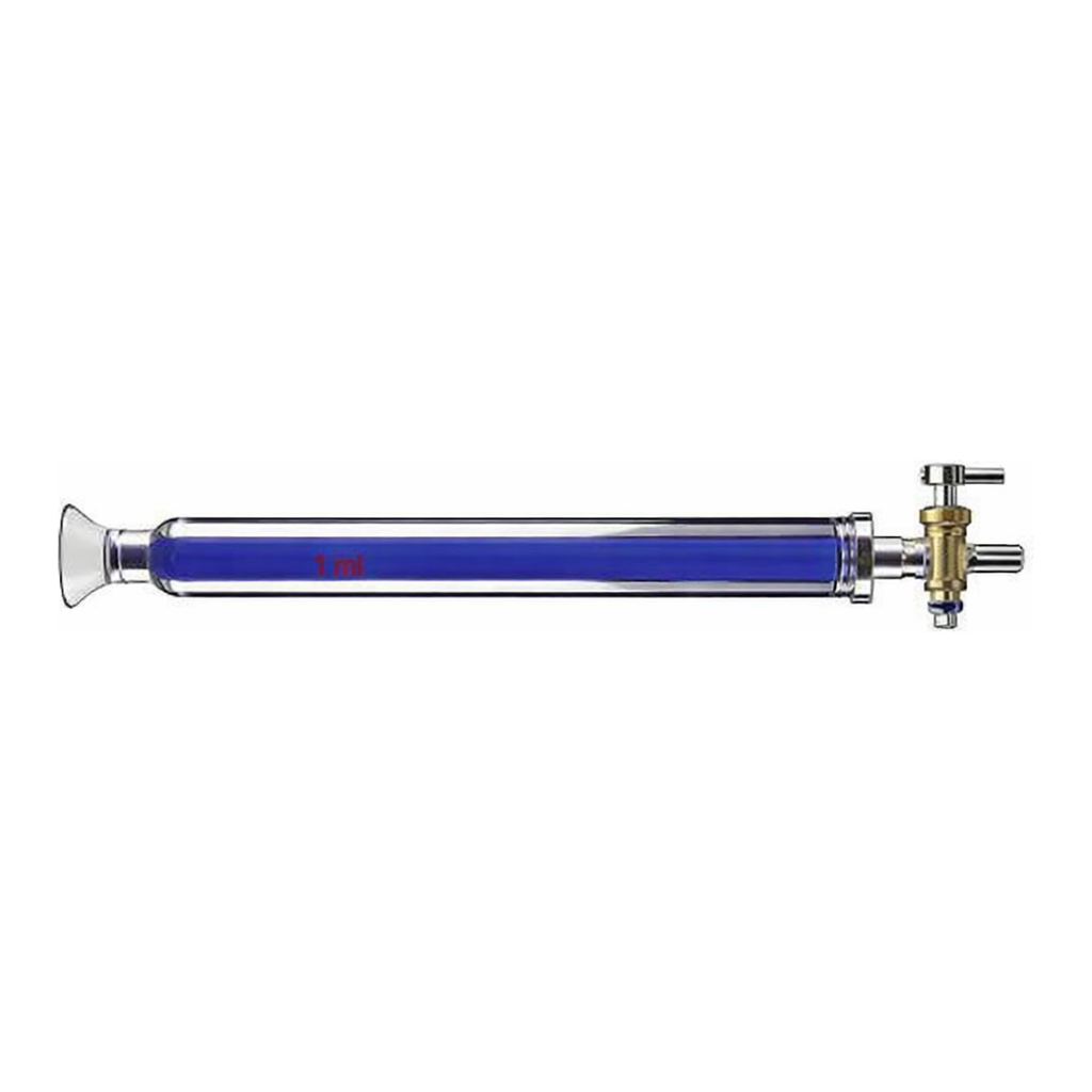 Merck Synthware chromatography column with with spherical joint, PTFE stopcock and coarse frit