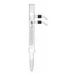 Merck Synthware coil-style reflux condenser with removable hose connections