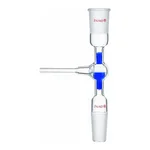 Merck Synthware flushing adapter with T-bore PTFE stopcock