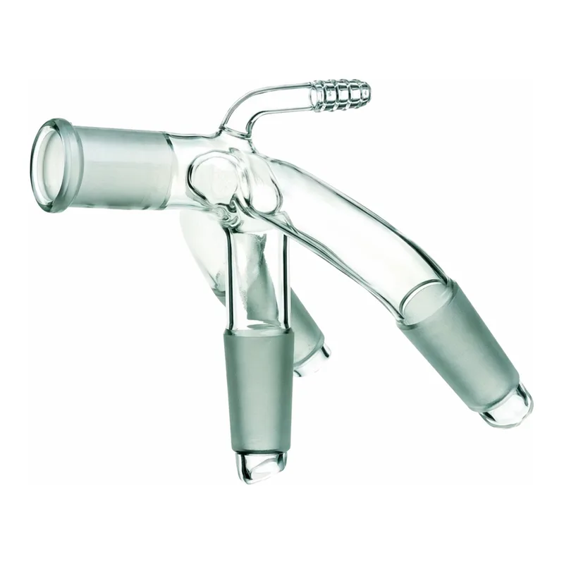 Merck Synthware distilling receiver with hose connection