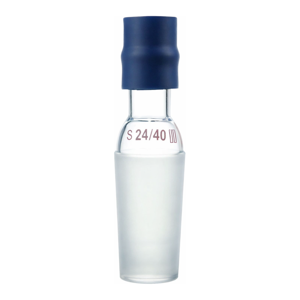 Merck Synthware inlet/thermometer adapter with one holed rubber adapter