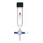 Merck Synthware peptide synthesis vessel with fritted disc and T-bore PTFE stopcock