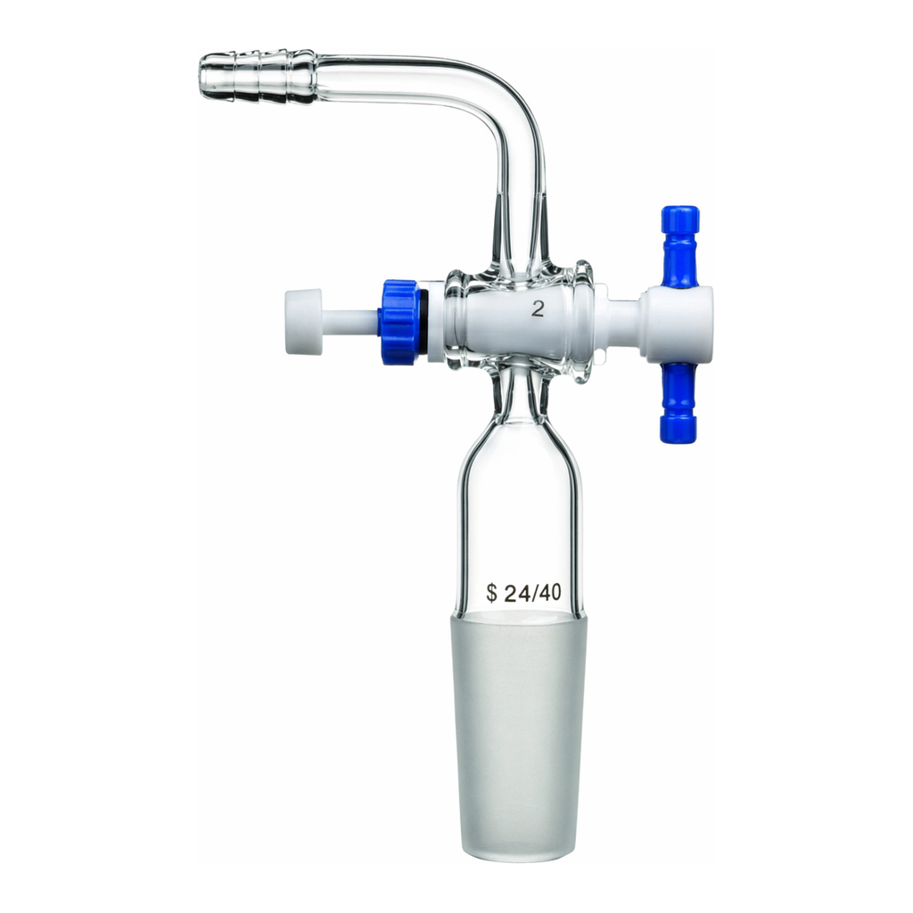 Merck Synthware metering flow control adapter with PTFE stopcock