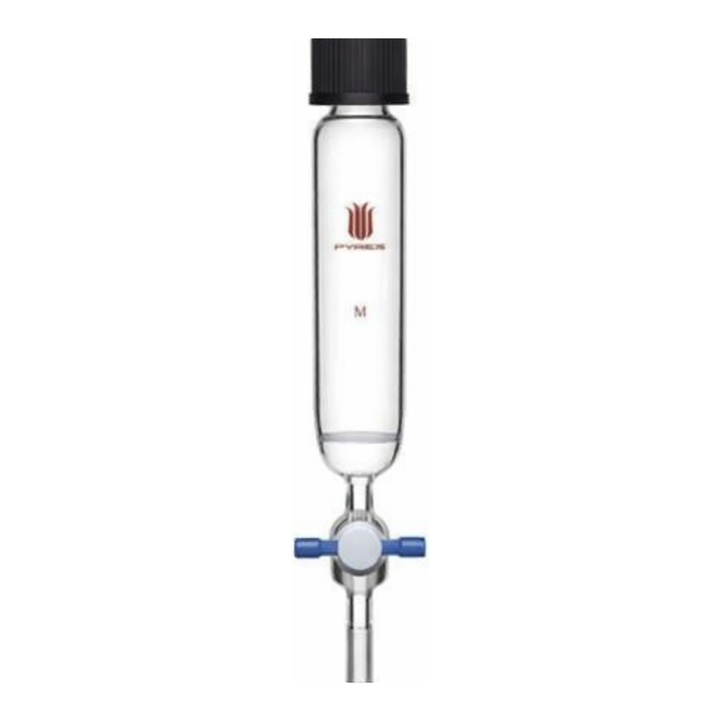 Merck Synthware peptide synthesis vessel with fritted disc and PTFE stopcock