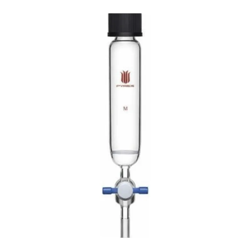 Merck Synthware peptide synthesis vessel with fritted disc and PTFE stopcock