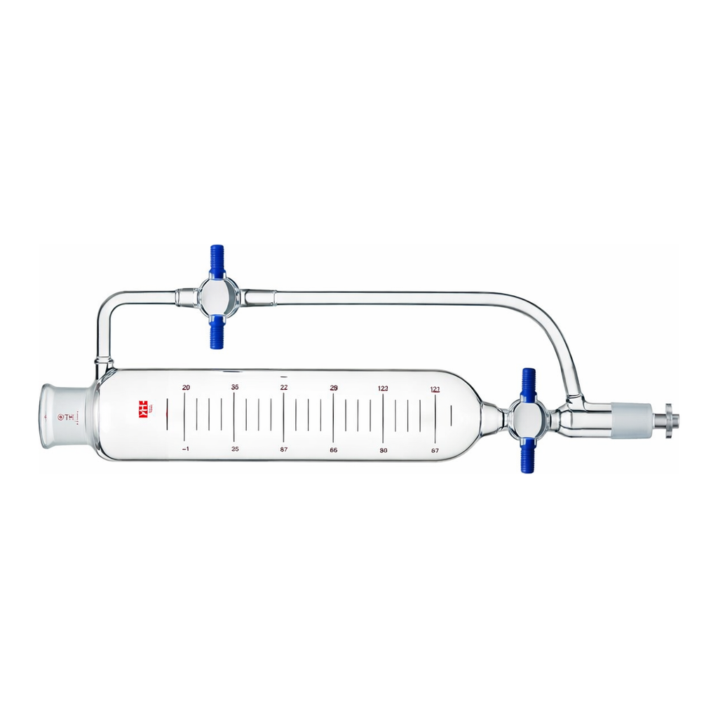 Merck Synthware pressure equalizing addition funnel with PTFE stopcock in equalizing line