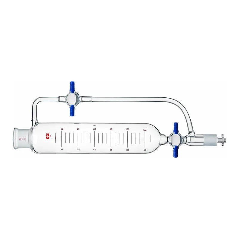Merck Synthware pressure equalizing addition funnel with PTFE stopcock in equalizing line