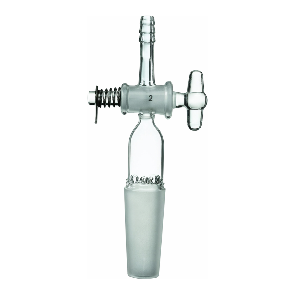 Merck Synthware straight vacuum adapter with glass stopcock