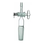 Merck Synthware straight vacuum adapter with glass stopcock
