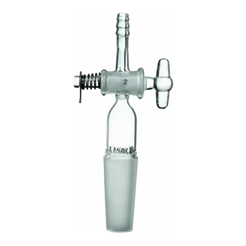 Merck Synthware straight vacuum adapter with glass stopcock