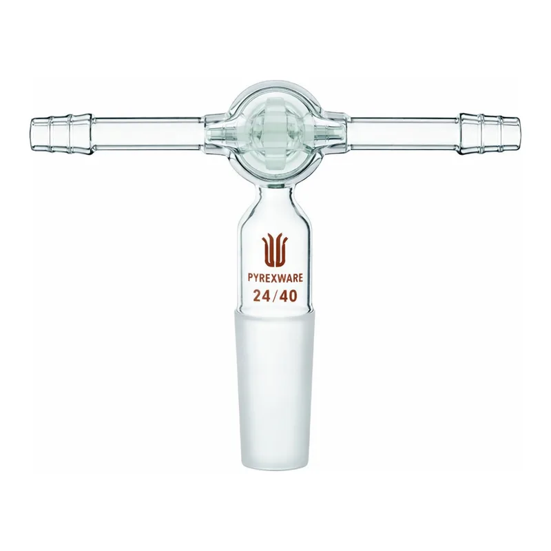 Merck Synthware vacuum/inert gas adapter with T-bore glass stopcock