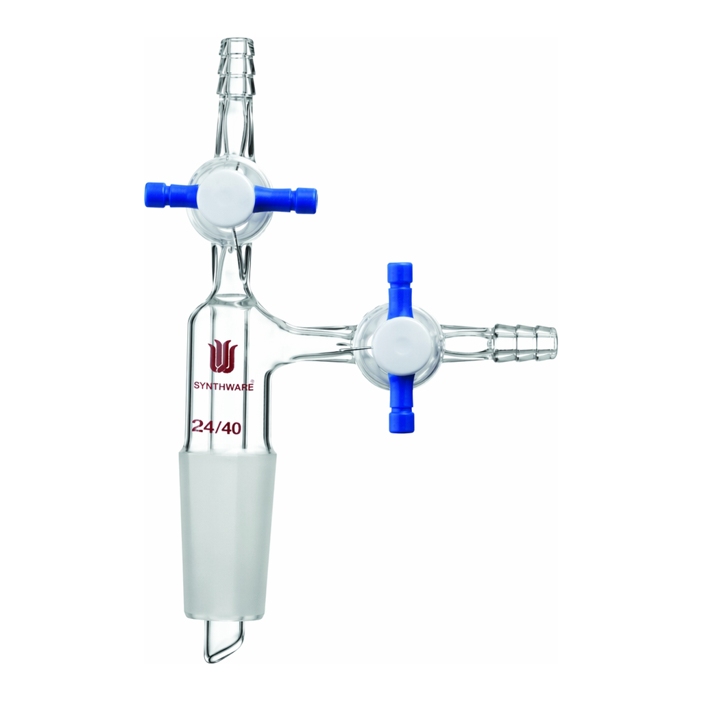 Merck Synthware vacuum transfer adapter with PTFE stopcocks