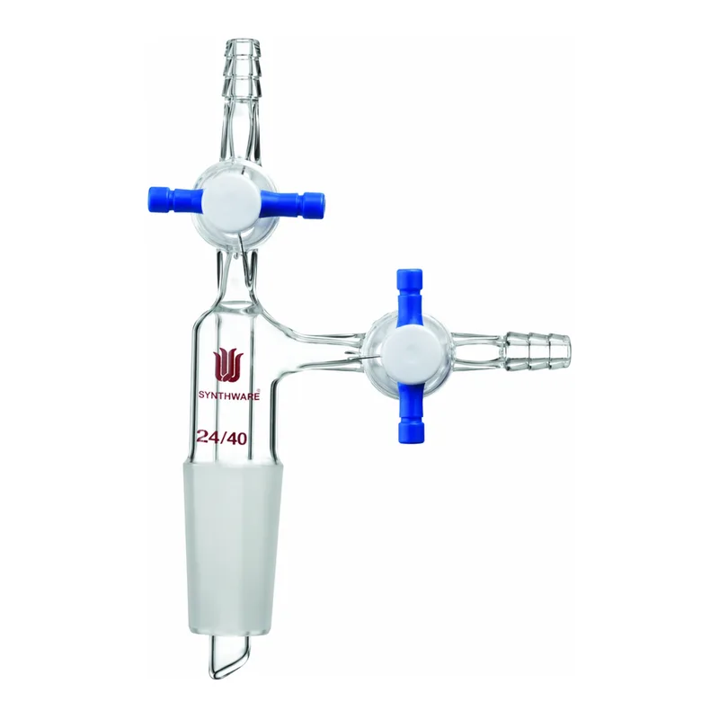 Merck Synthware vacuum transfer adapter with PTFE stopcocks