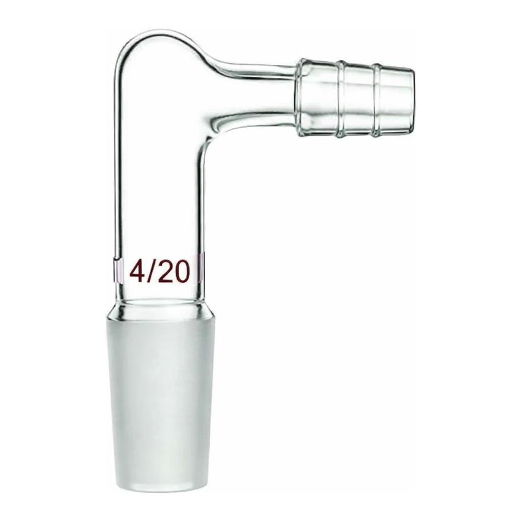 Merck Synthware vacuum or argon adapter with hose connection on side