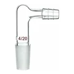 Merck Synthware vacuum or argon adapter with hose connection on side