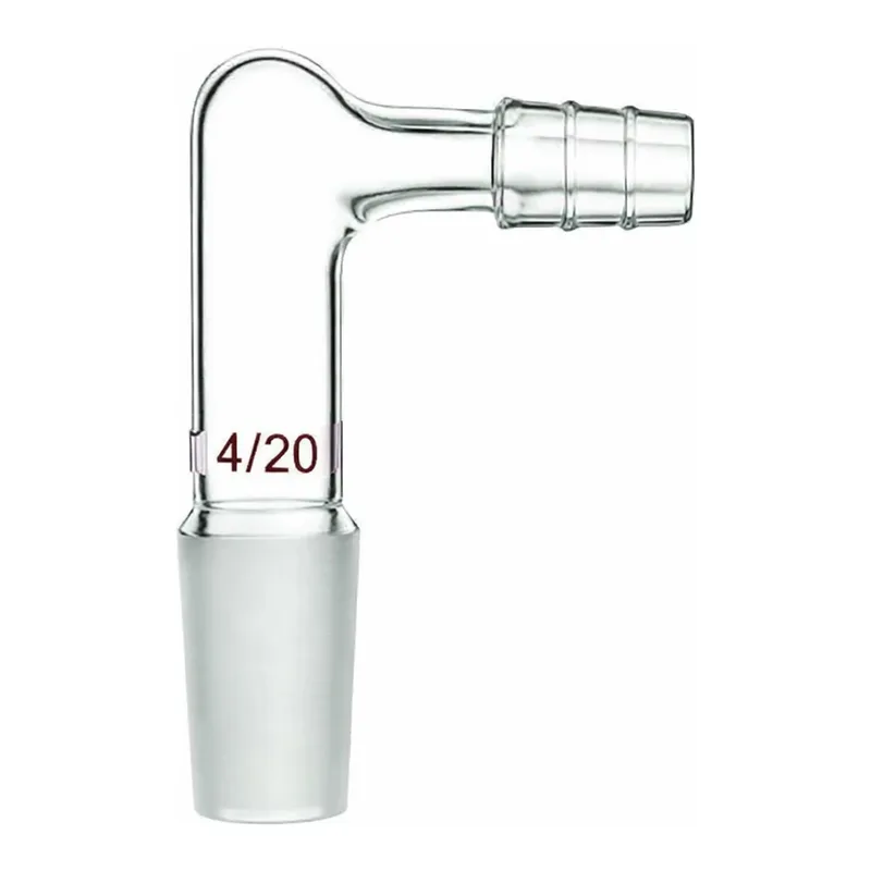 Merck Synthware vacuum or argon adapter with hose connection on side