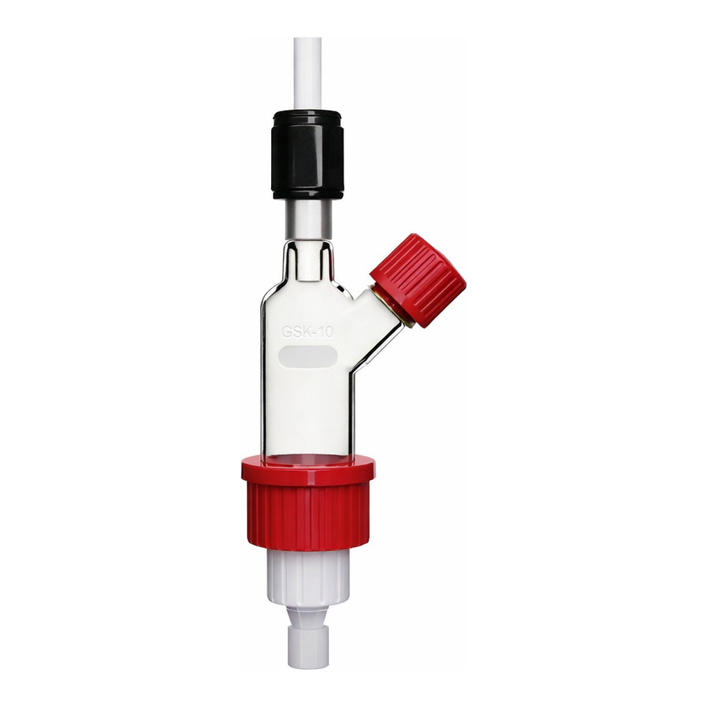 Merck System 45 vessel with threaded side port and removable fritted disc