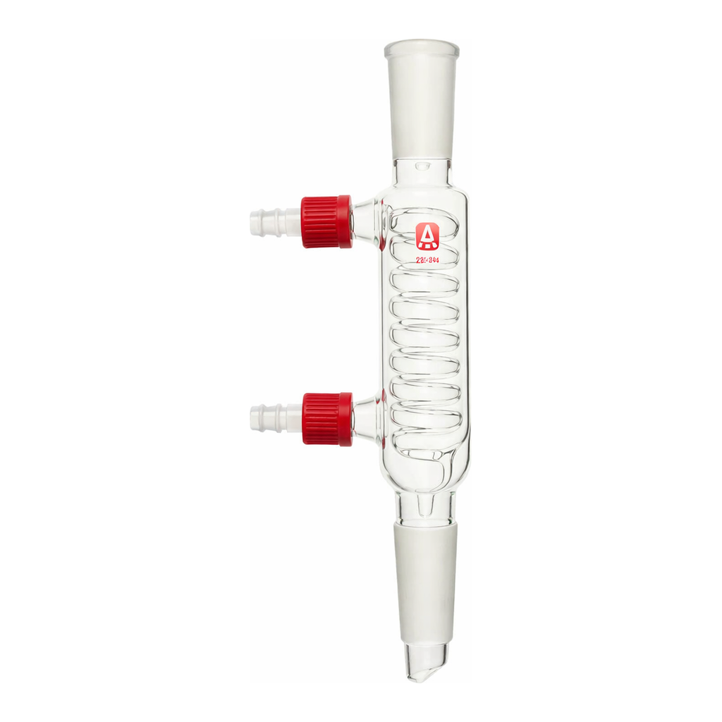 Merck Aldrich coiled condenser with SafetyBarb hose connectors