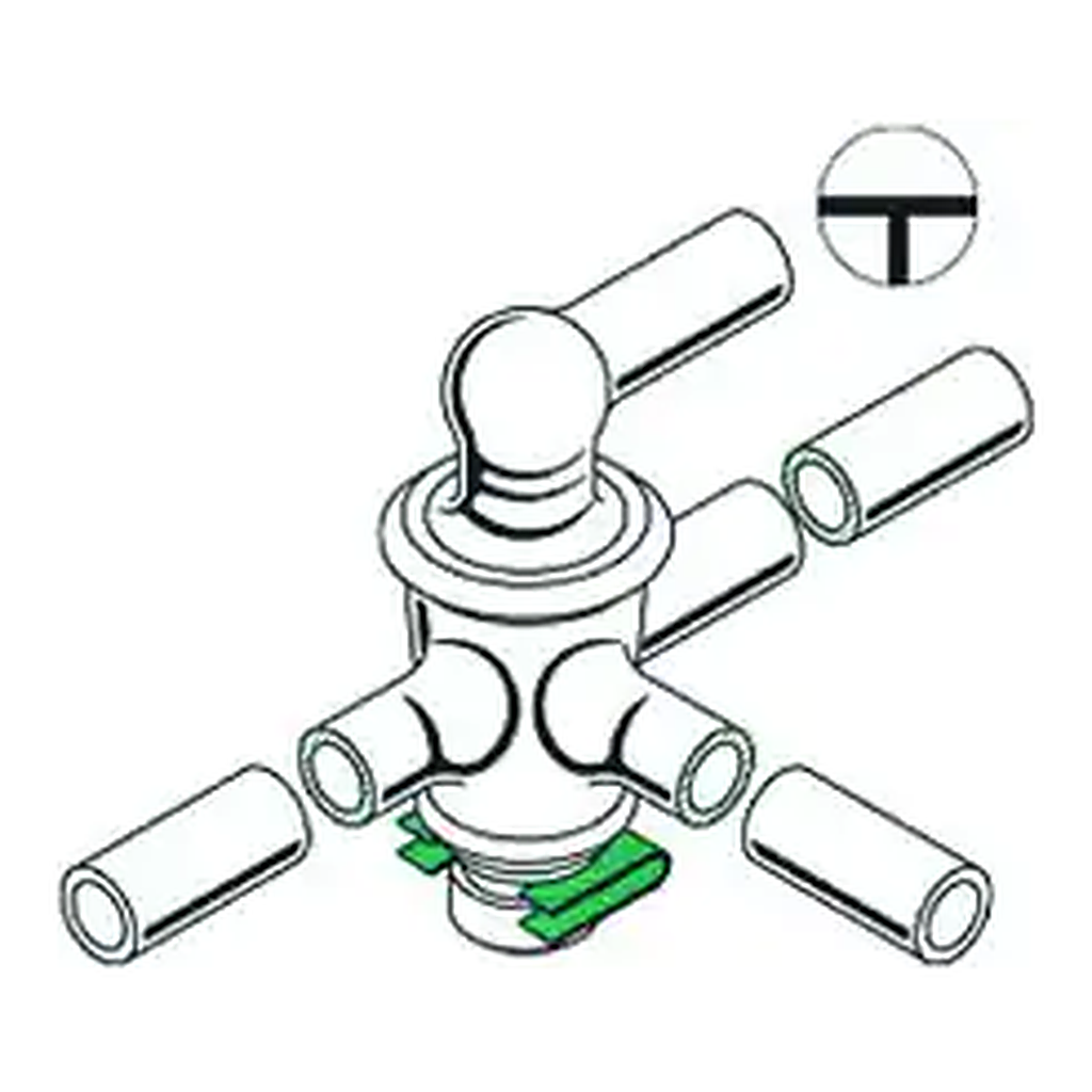 Merck Aldrich high-vacuum glass stockcock, T-bore
