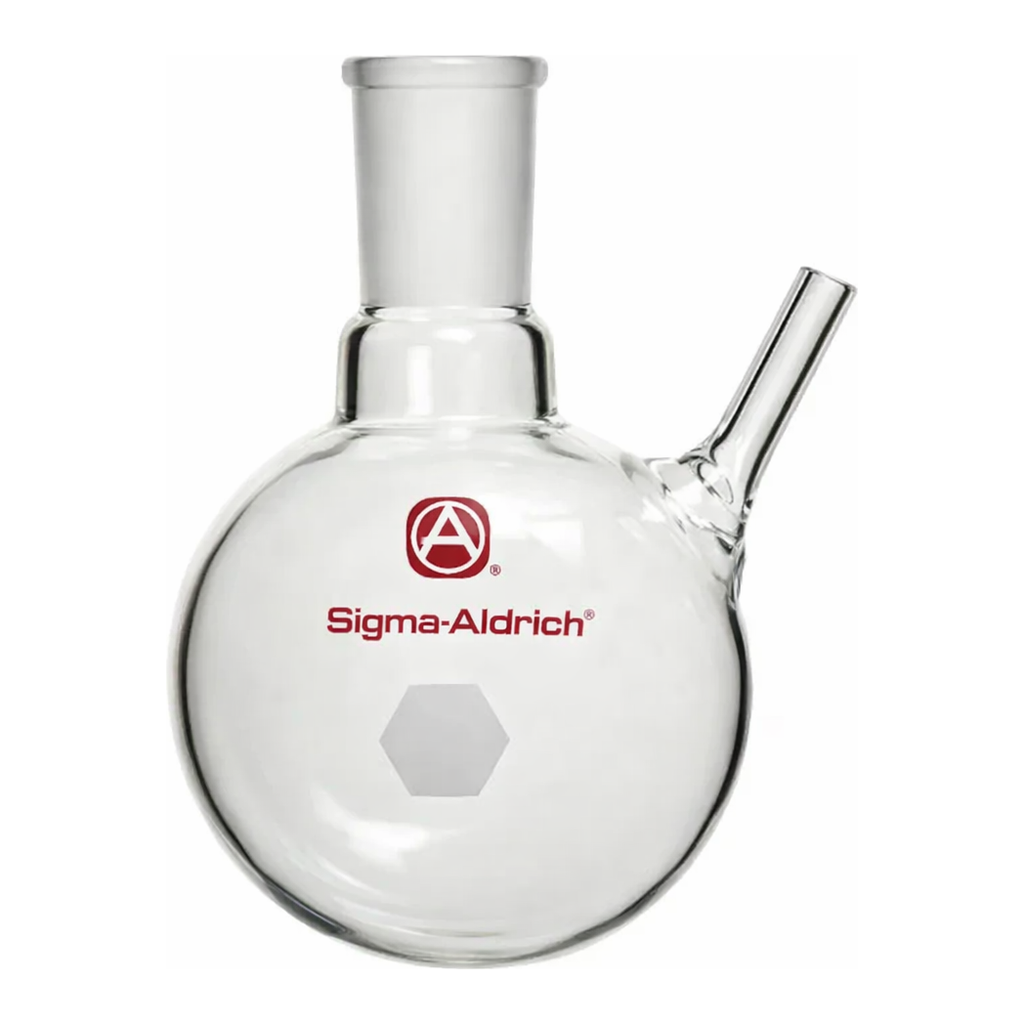 Merck Aldrich round-bottom flask with septum-inlet