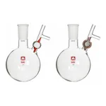 Merck Aldrich round-bottom storage flask with stopcock-equipped septum-inlet