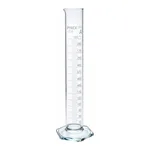Merck Pyrex Measuring cylinder with spout, class A with white graduations