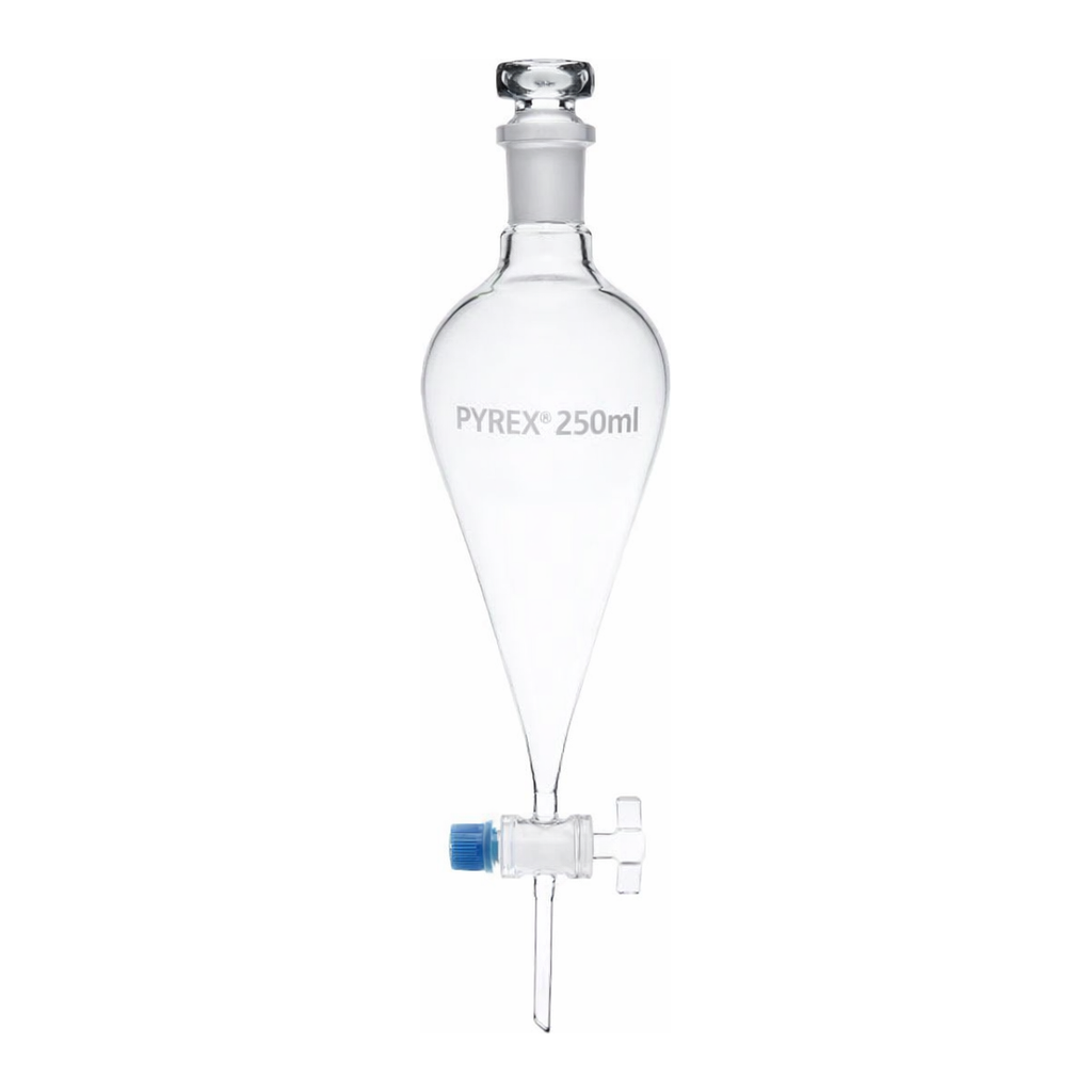 Merck Pyrex Separating funnel, conical, PTFE key