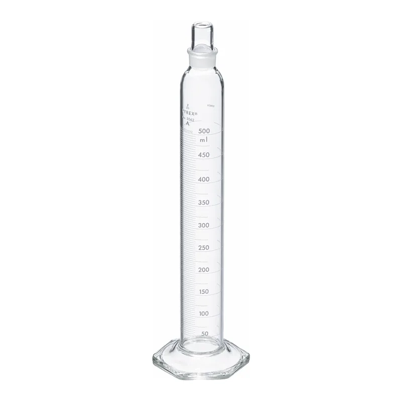 Merck Pyrex serialized/certified graduated cylinder with Pyrex stopper